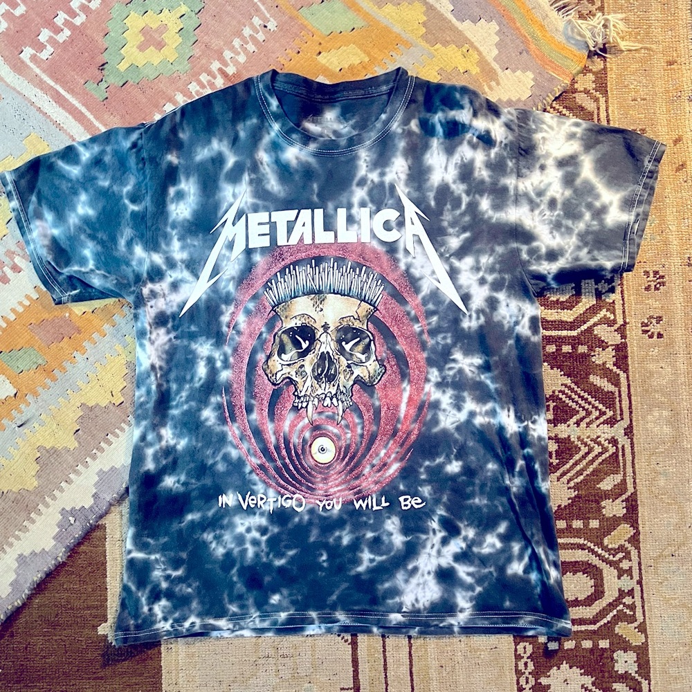 Metallica "In Vertigo You Will Be" Tie Dye Tee Shirt - Large